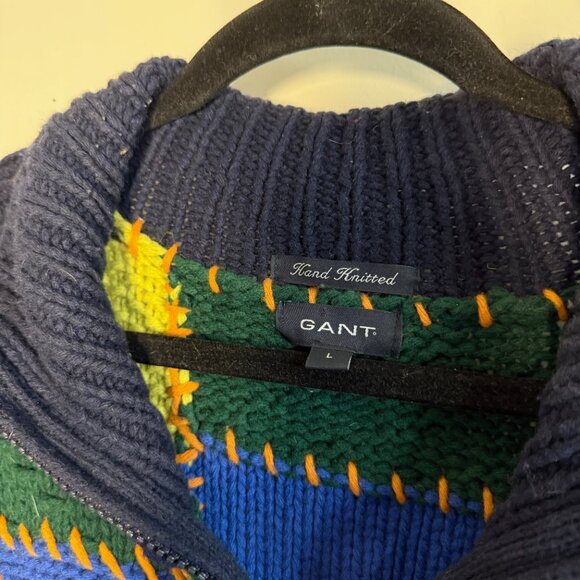Vintage GANT Hand Knitted Zip Up Sweater - Picture 3 of 4